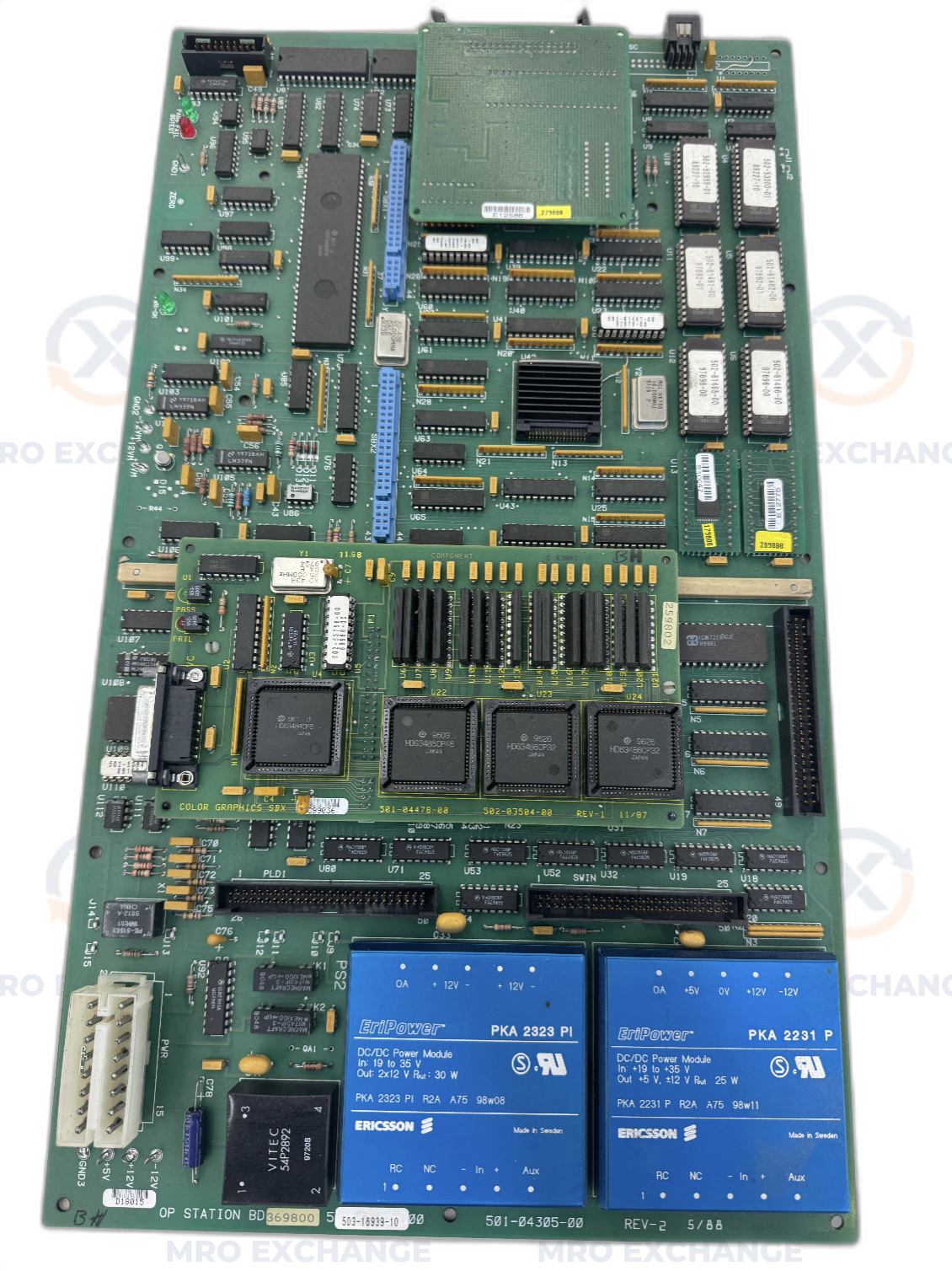 Giddings Lewis 501-04305-00 Operator Station PCB Color Graphics Control Board CNC Used Surplus
