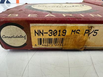 Consolidated Bearings NN-3019 MS P/5 Double Row Cylindrical Roller Bearing – 95mm ID x 145mm OD x 37mm Width – New