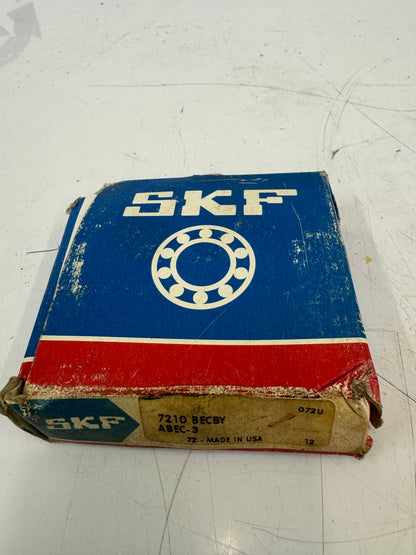 SKF 7210 BECBY Angular Contact Ball Bearing – 50mm ID x 90mm OD x 20mm Width – New m00189