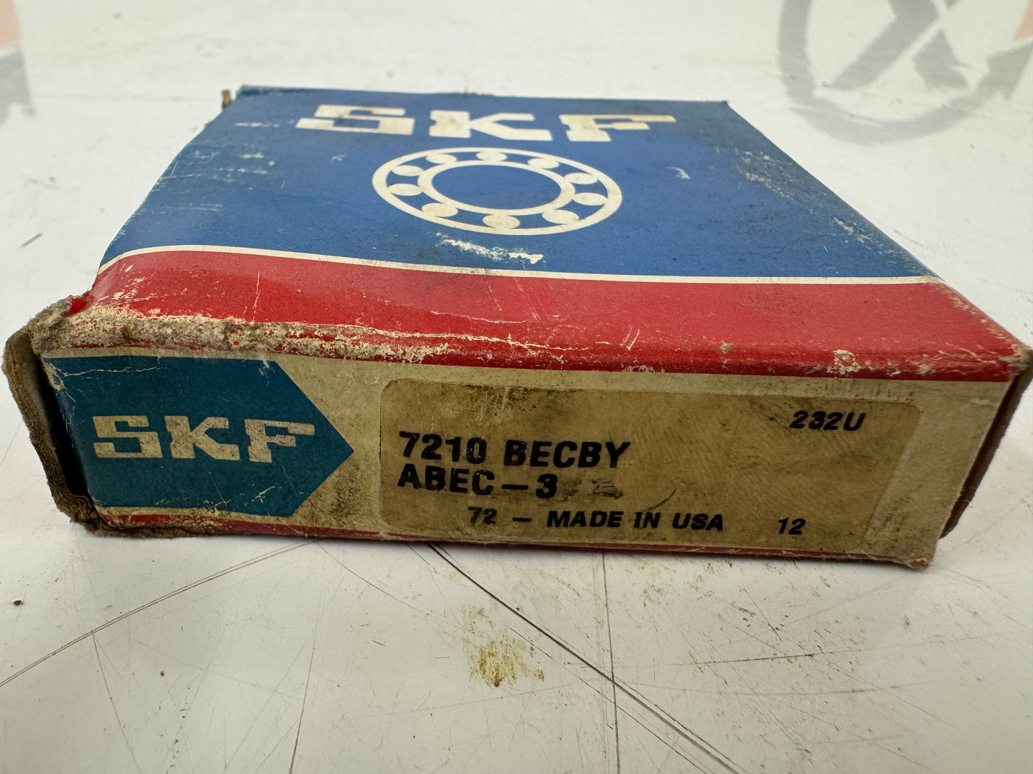 SKF 7210 BECBY Angular Contact Ball Bearing – 50mm ID x 90mm OD x 20mm Width – New