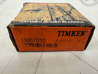 Timken LM67010 Bearing – 31.75mm ID x 59.13mm OD x 15.88mm Width