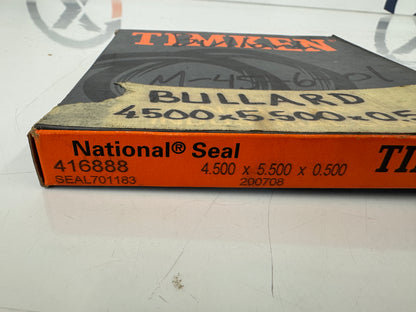 Timken National 416888 Radial Shaft Oil Seal – 4.500" ID x 5.500" OD x 0.500" Width – New