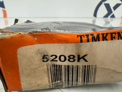 Timken 5208K Double Row Angular Contact Bearing – 40mm ID x 80mm OD x 30.2mm Width – New