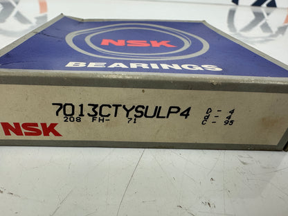 NSK 7013CTYSULP4 Bearing – 65mm ID x 100mm OD x 18mm Width – New m00234