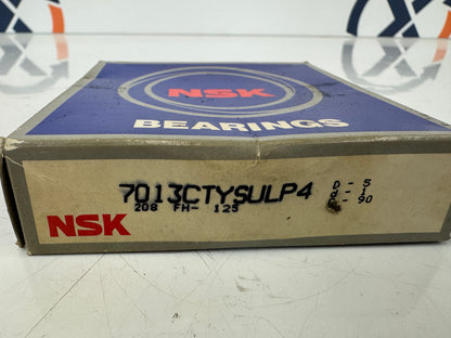 NSK 7013CTYSULP4 Bearing – 65mm ID x 100mm OD x 18mm Width – New