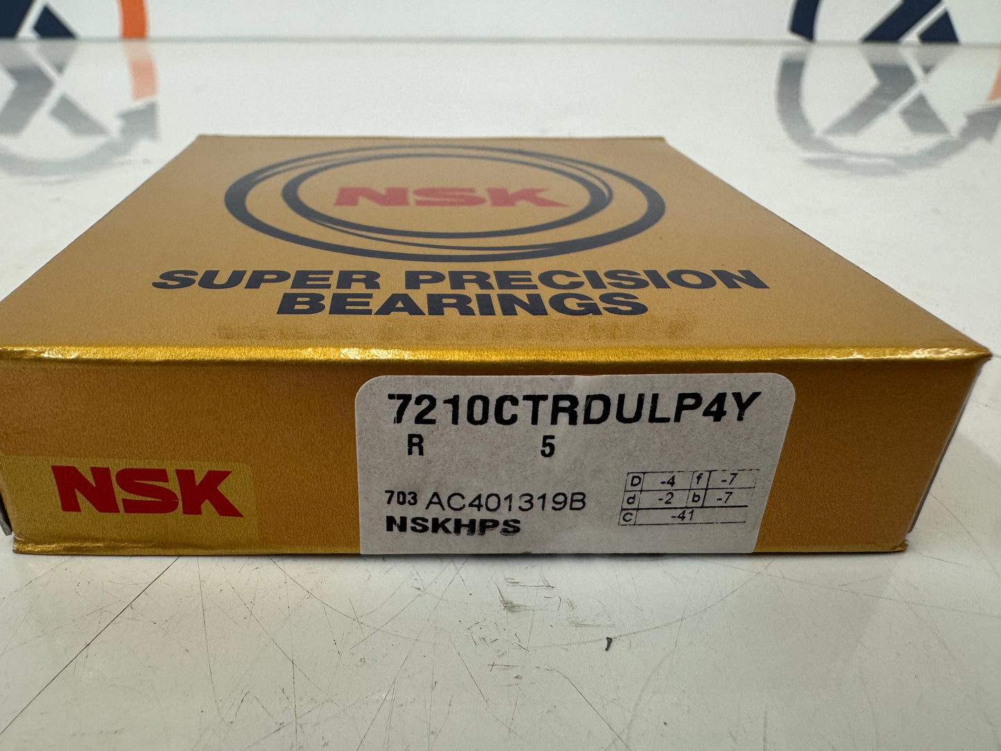 NSK Bearing 7210CTRDULP4Y 50 mm ID x 90 mm OD x 20 mm Width - NEW