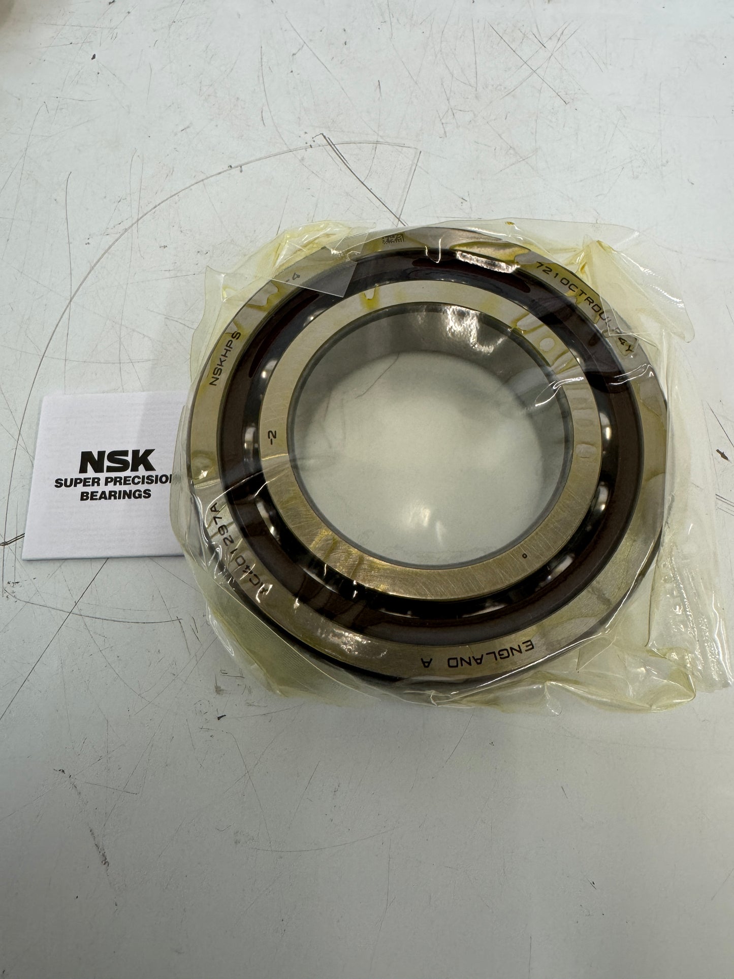 NSK Bearing 7210CTR DULP4Y 50 mm ID x 90 mm OD x 20 mm Width NEW