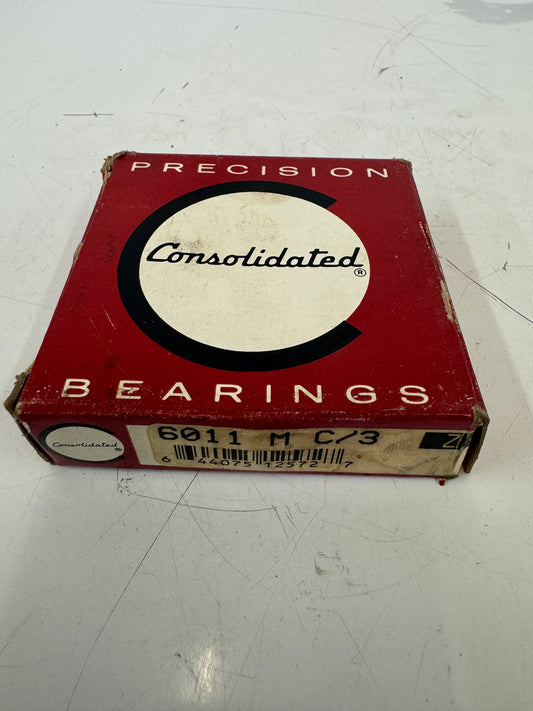Consolidated Bearings 6011 M C/3 55 mm ID x 90 mm OD x 18 mm Width m00242