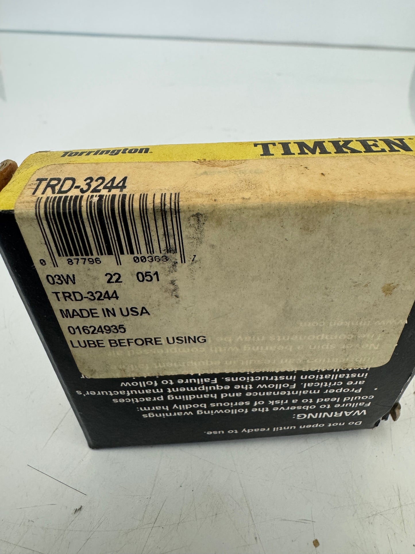 Timken Bearing TRD-3244 3-1/4 in ID x 4-1/2 in OD x 1/8 in Width - NEW m00249