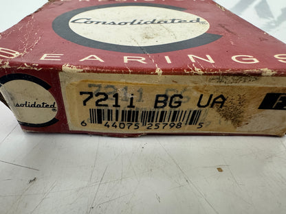 Consolidated Bearings 7211 BG UA Angular Contact Bearing – 55mm ID x 100mm OD x 21mm Width