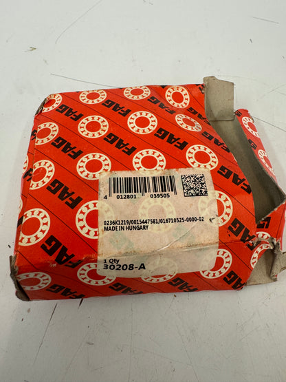 FAG 30208-A Tapered Roller Bearing – 40mm ID x 80mm OD x 19.75mm Width