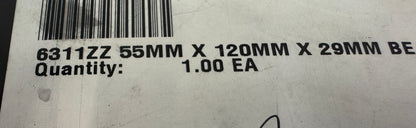 Koyo Bearing 6311ZZ 55 x 120 x 29 mm (ID x OD x Width), ZZ (Double Metal Shielded)