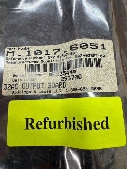 Giddings & Lewis 32AC Output Board M-1017-6051 502-03567-00