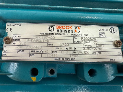 Brook Hansen AC Motor Z900287-00 - 2 HP 1800 RPM