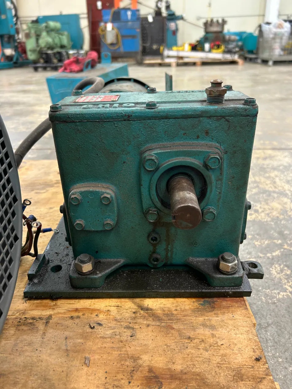 Ohio Gear Worm Gear Reducer with Motor O-3, Assembly B, 50:1 Ratio - Variable 0 RPM