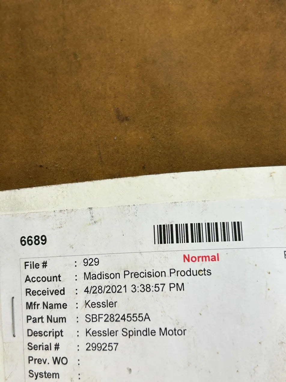 Franz Kessler AC Motor Spindle 000.666.956 - Variable