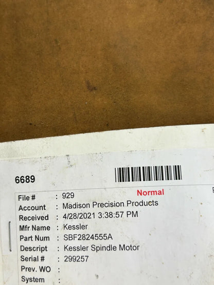 Franz Kessler AC Motor Spindle 000.666.956 - Variable