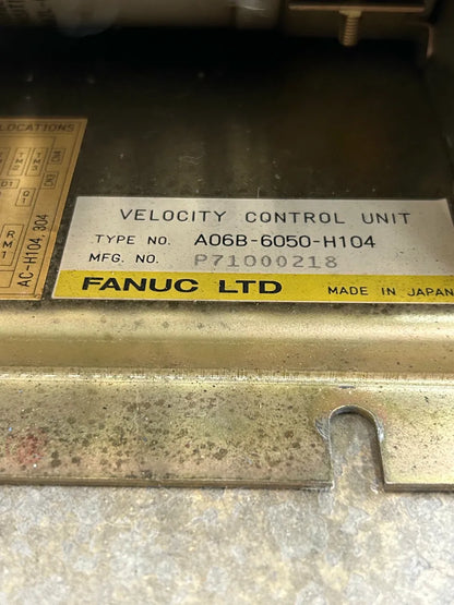 Fanuc Velocity Control Unit A06B-6050-H104