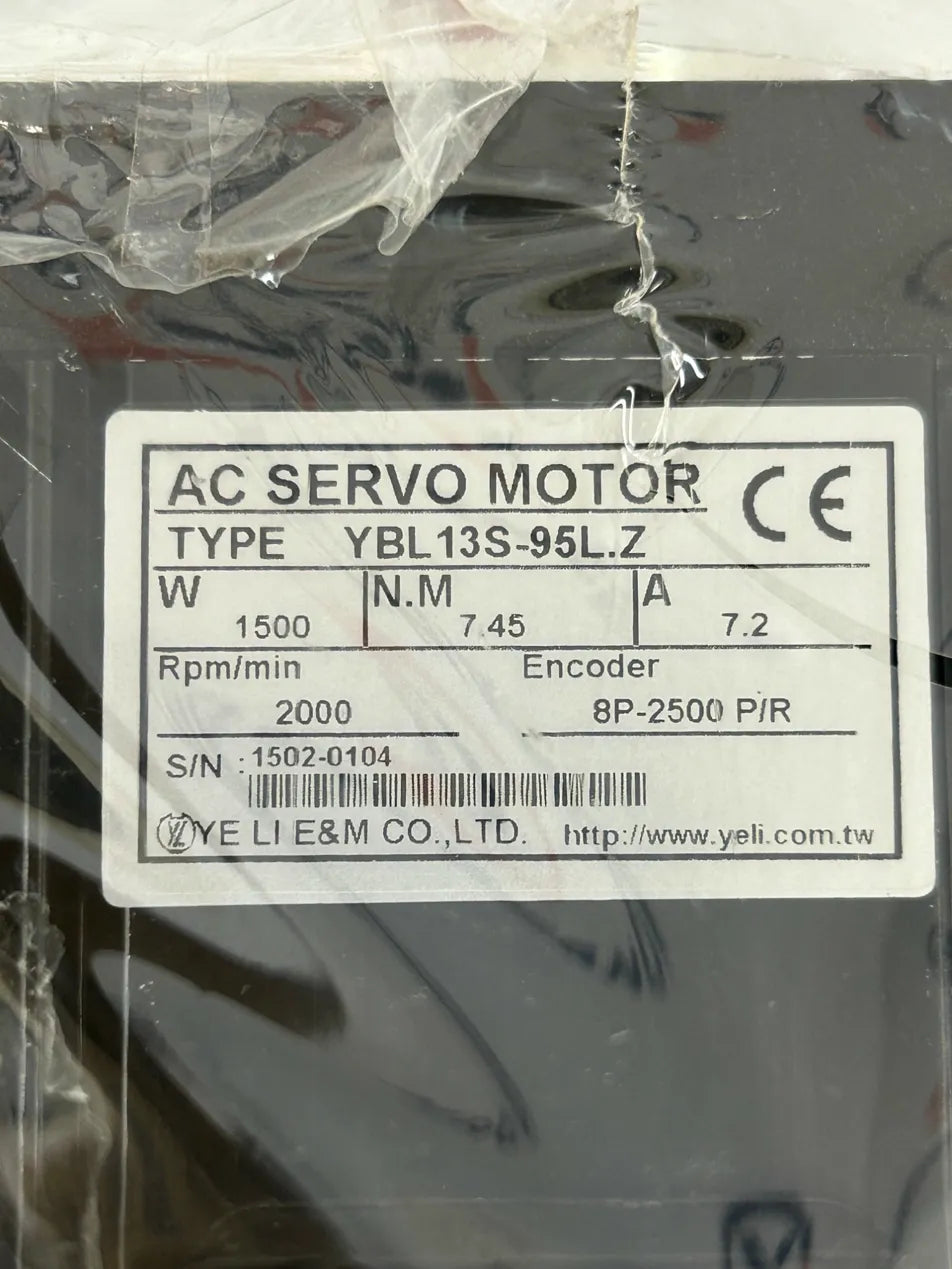 Ye Li E&M Co., Ltd. AC Servo Motor YBL13S-95L.Z - 2 kW 2000 RPM
