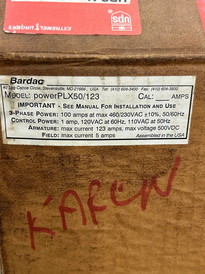 Bardac DC Drive powerPLX50/123