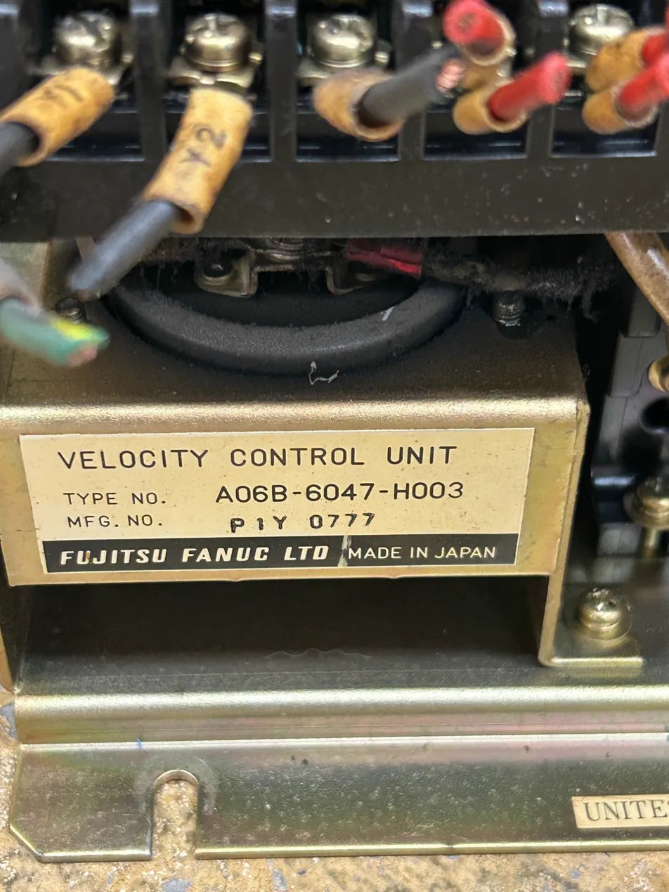 Fanuc (Fujitsu Fanuc Ltd) Velocity Control Unit A06B-6047-H003 200V AC 3 Phase