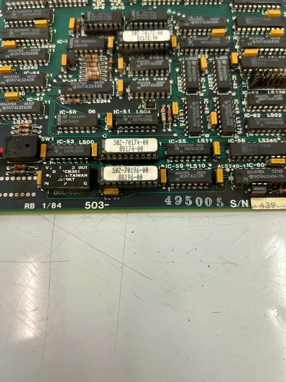 Giddings and Lewis CMOS Dual Bus Memory Board 501-03883-00 / 502-03093