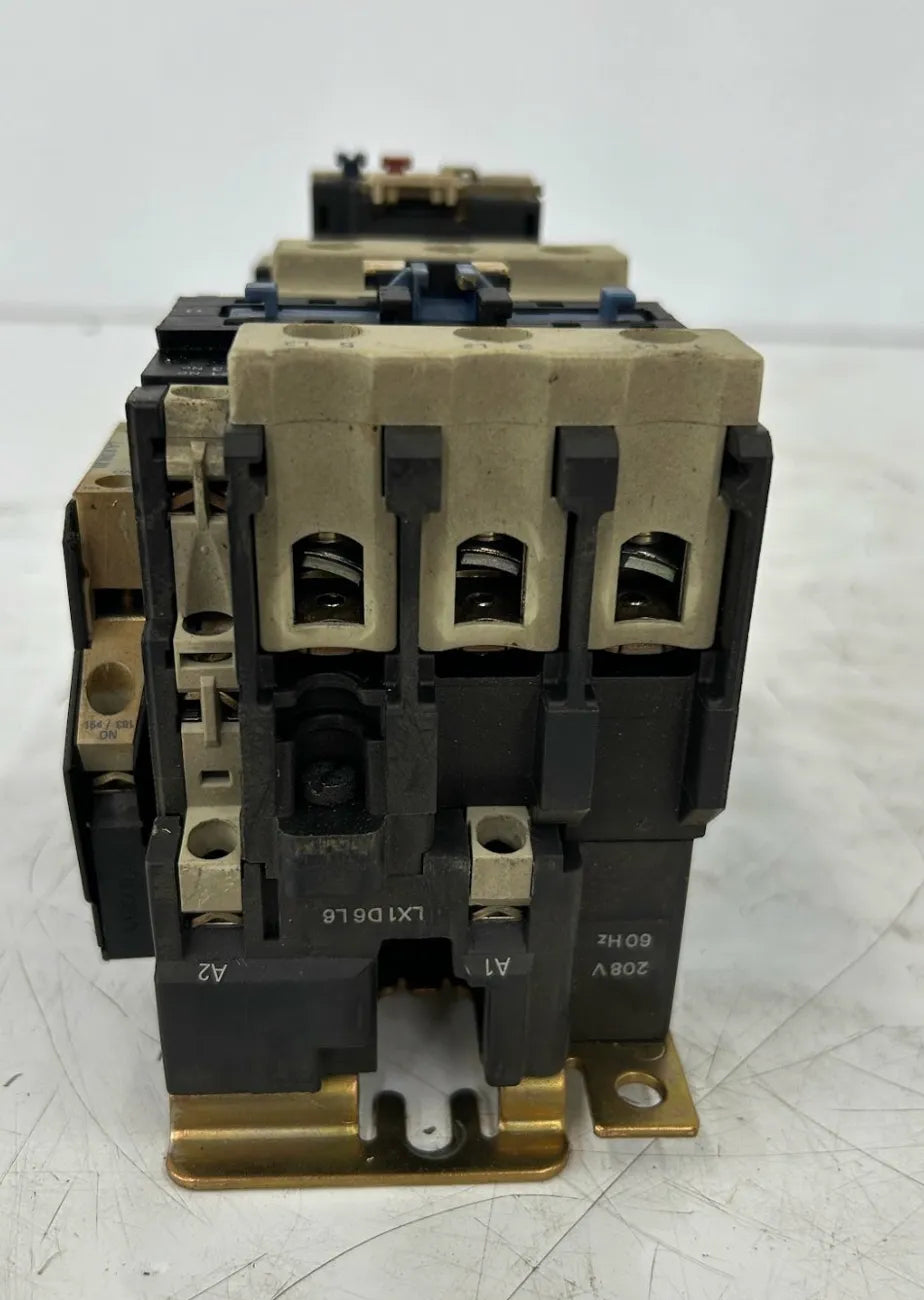 Telemecanique (Schneider Electric) Motor Starter Contactor Assembly LC1D80 / LX1D6L6 / LA1DN / LR2 D3357