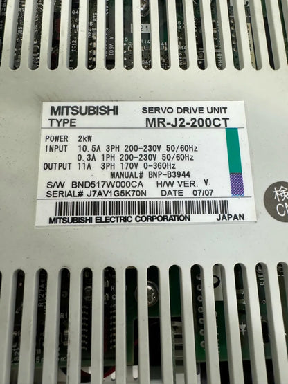Mitsubishi Electric Servo Drive Unit MR-J2-200CT