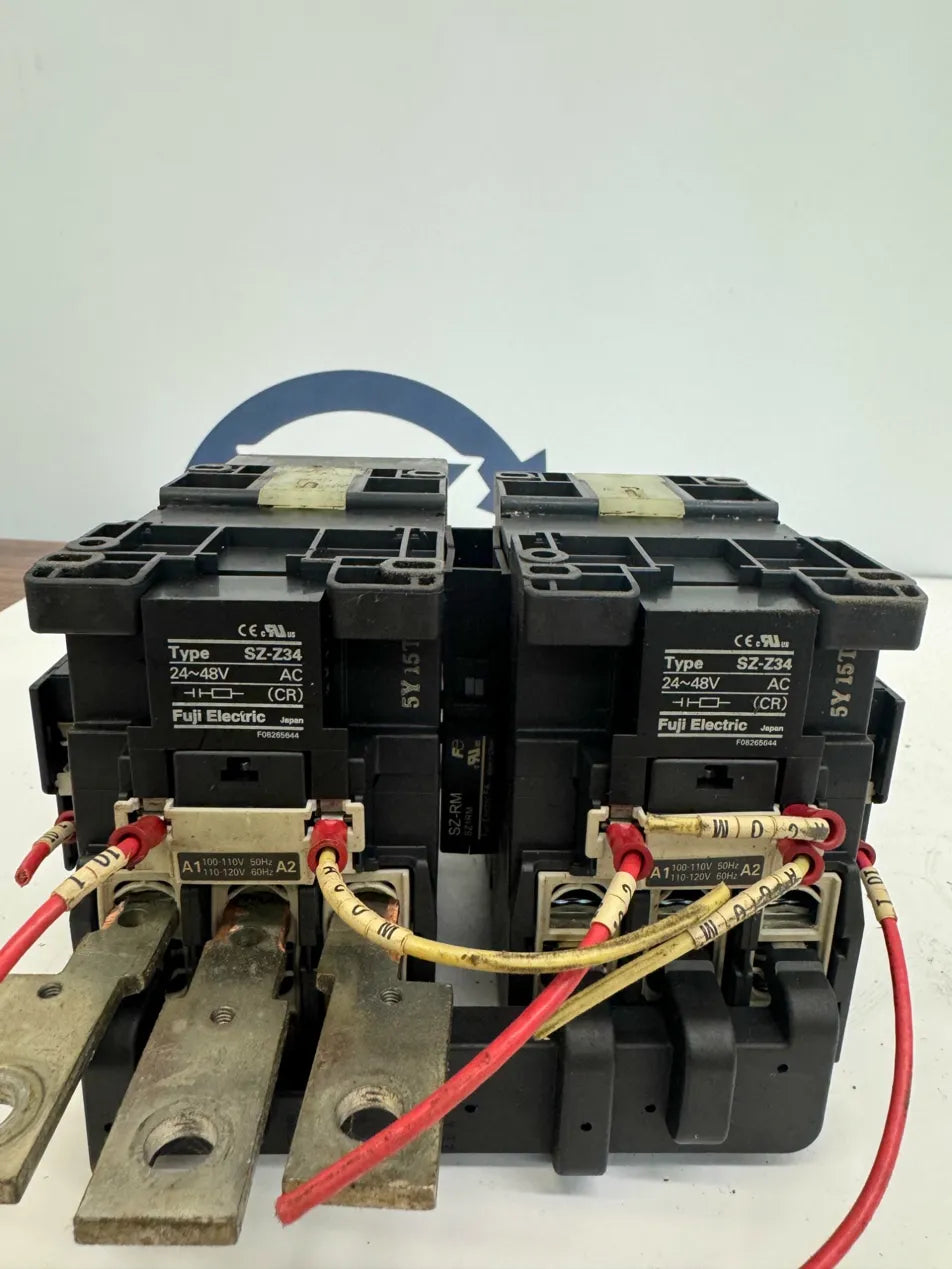 Fuji Electric Reversing Magnetic Contactor Starter Assembly SC-E4 SE80AA 100-120V AC coil