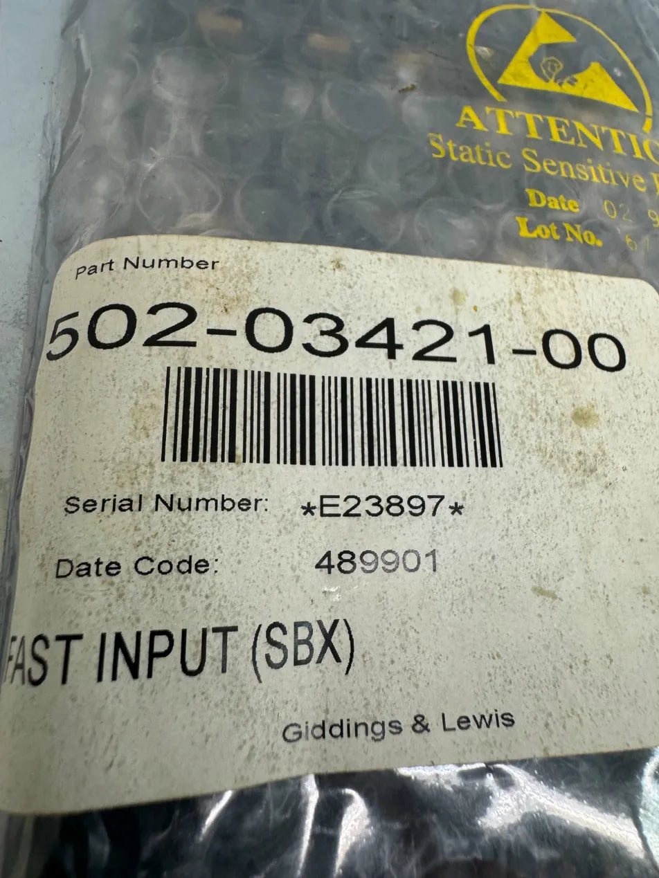 Giddings and Lewis Fast Input SBX Board 502-03421-00
