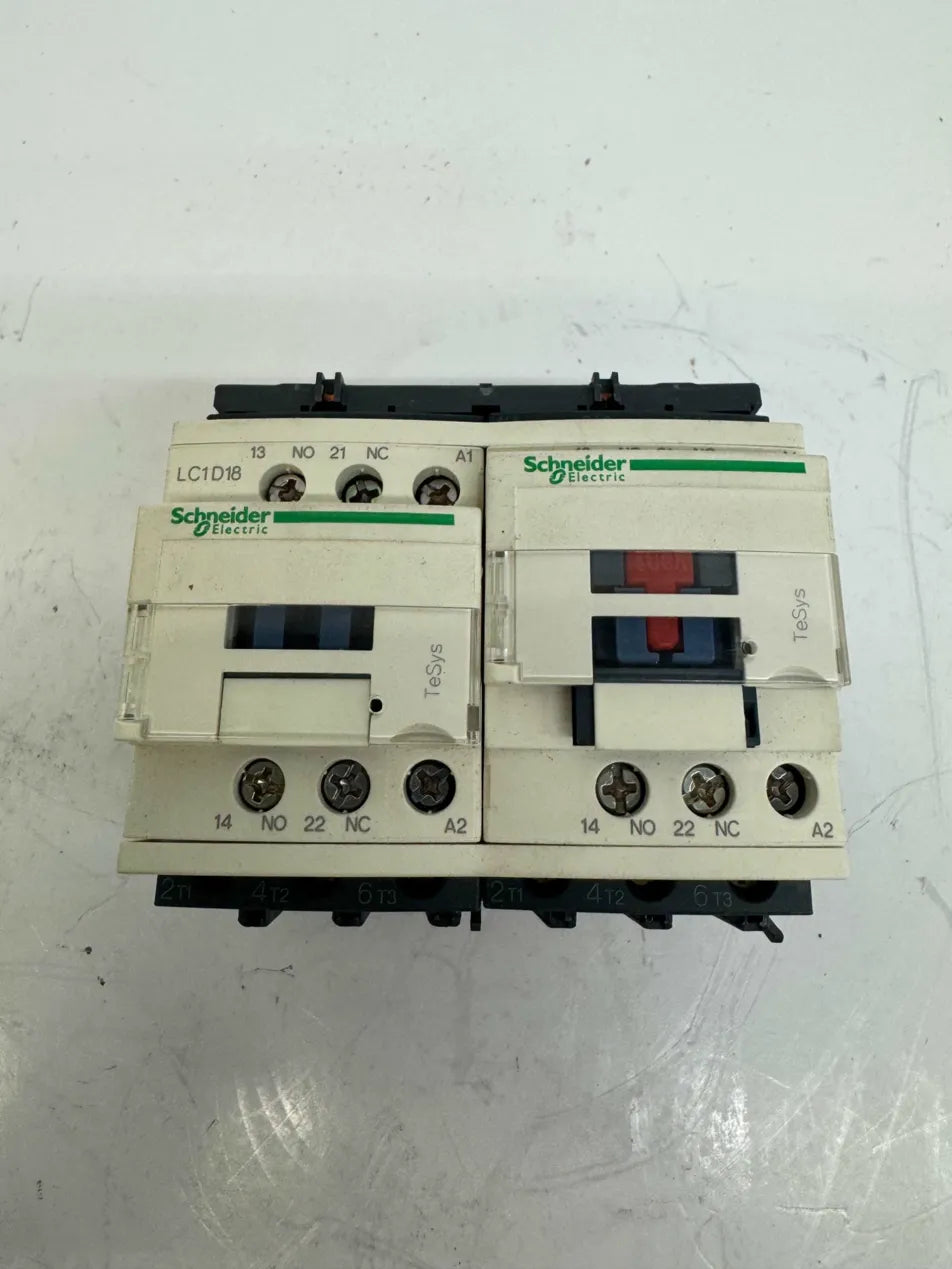Schneider Electric Reversing Contactor LC2D18G7 18A, 120V AC Coil, 3-Pole