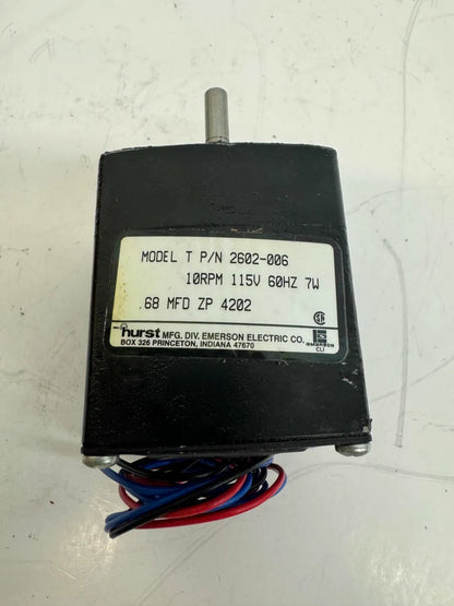 Hurst Synchronous AC Gearmotor 2602-006 - Variable 10 RPM m00731