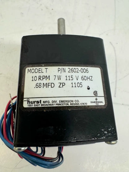 Hurst Synchronous AC Gearmotor 2602-006 - Variable 10 RPM m00732