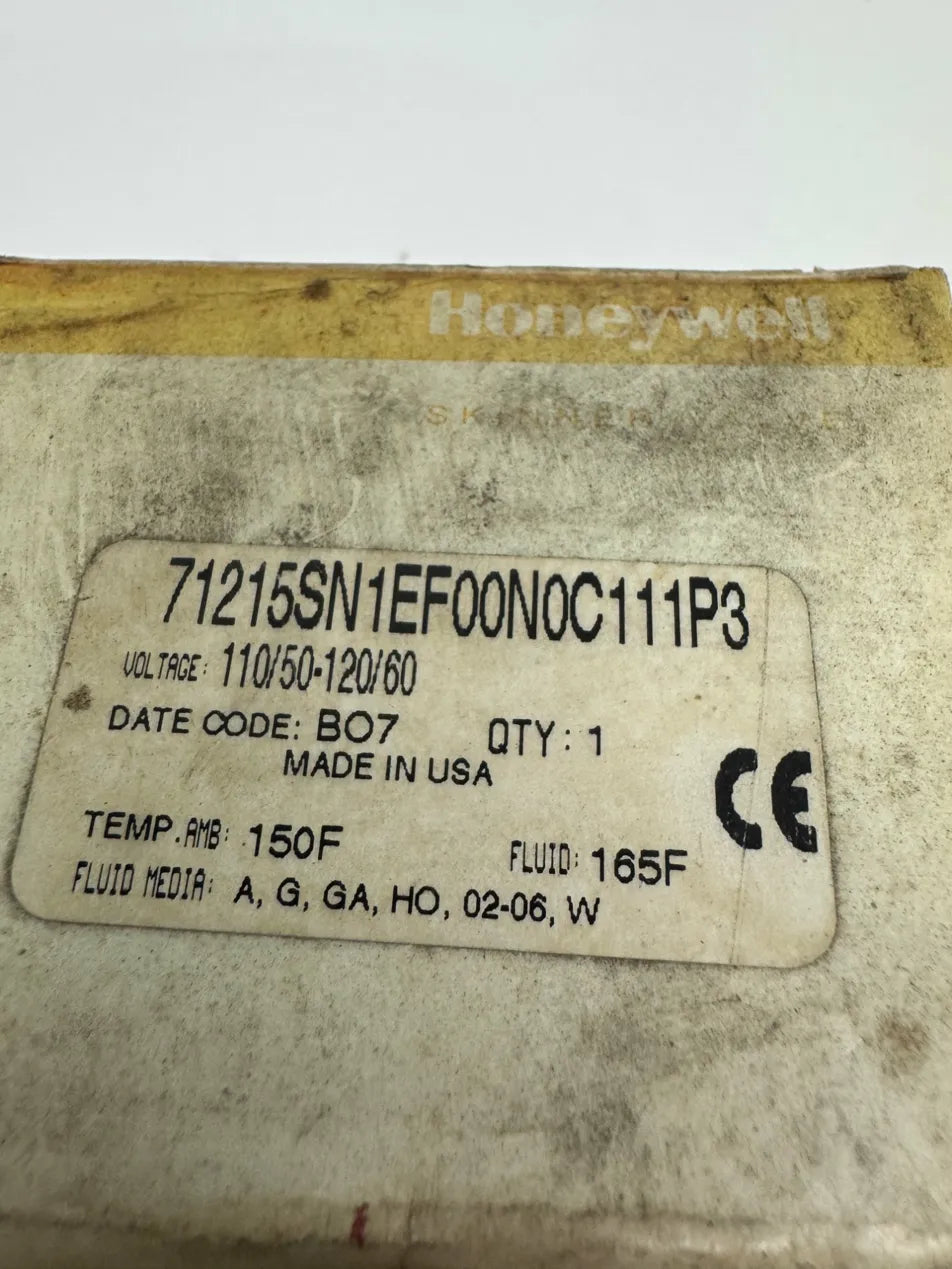 Honeywell / Parker Skinner Solenoid Valve 71215SN1EF00N0C111P3 1/8 in. NPT 1000 PSI (6900 kPa)