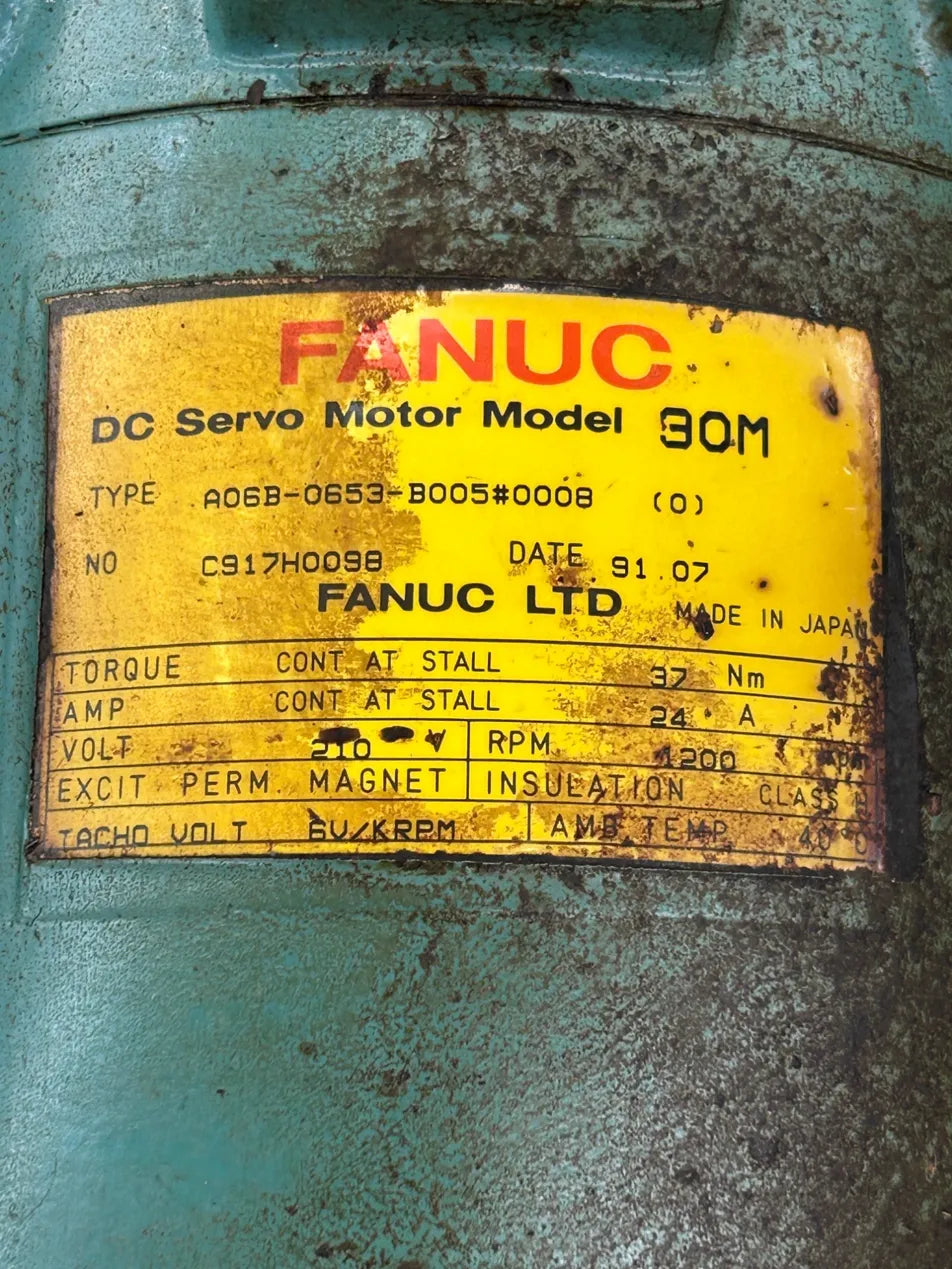Fanuc DC Servo Motor A06B-0653-B005#0008 - Variable 37 NM