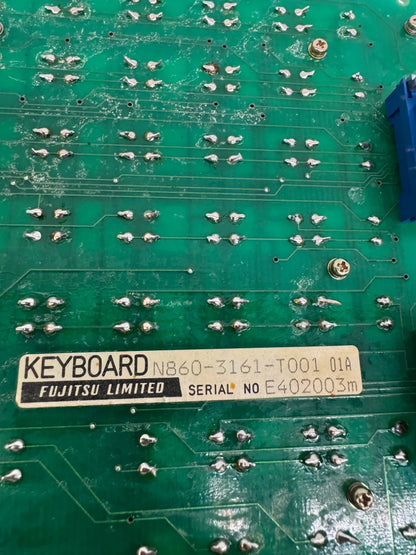 Fujitsu Limited (manufactured for Fanuc; cross-reference Fanuc A86L-0001-0155#A) CNC MDI Keyboard N860-3161-T001 / A86L-0001-0155#A