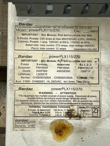 Bardac Digital DC Drive powerPLX115/270