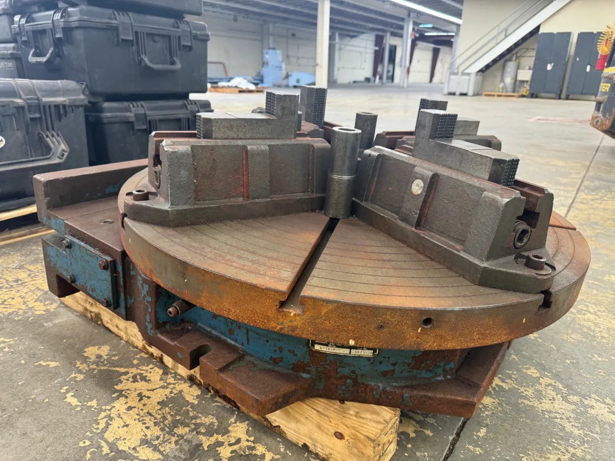 Pratt & Whitney Motorized Rotary Table | 36 in. Table Diameter | Orientation: Axial
