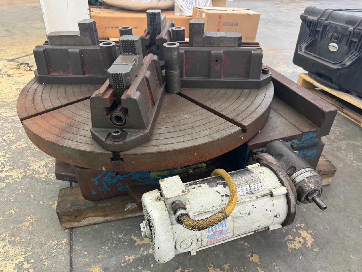 Pratt & Whitney Motorized Rotary Table | 36 in. Table Diameter | Orientation: Axial