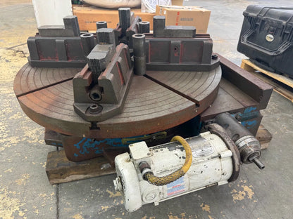 Pratt & Whitney Motorized Rotary Table | 36 in. Table Diameter | Orientation: Axial