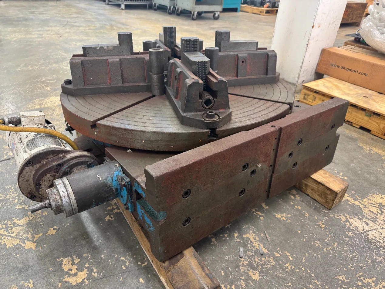 Pratt & Whitney Motorized Rotary Table | 36 in. Table Diameter | Orientation: Axial