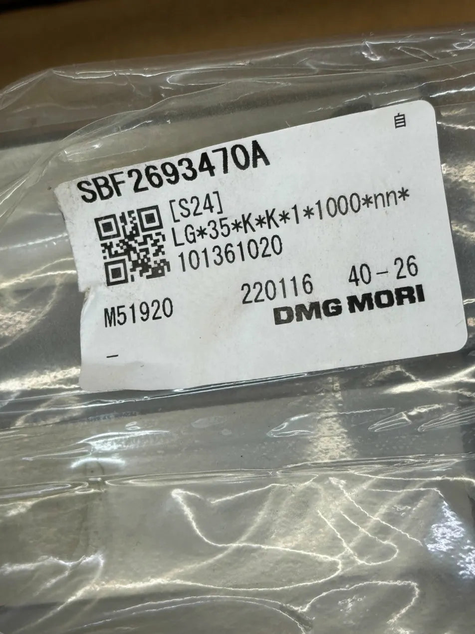 THK Linear Guide Rail Assembly HSR35B2SSC0S+1000LH-IIGC(C) 35 mm Rail Width, 1000 mm Rail Length, 2-Block Assembly