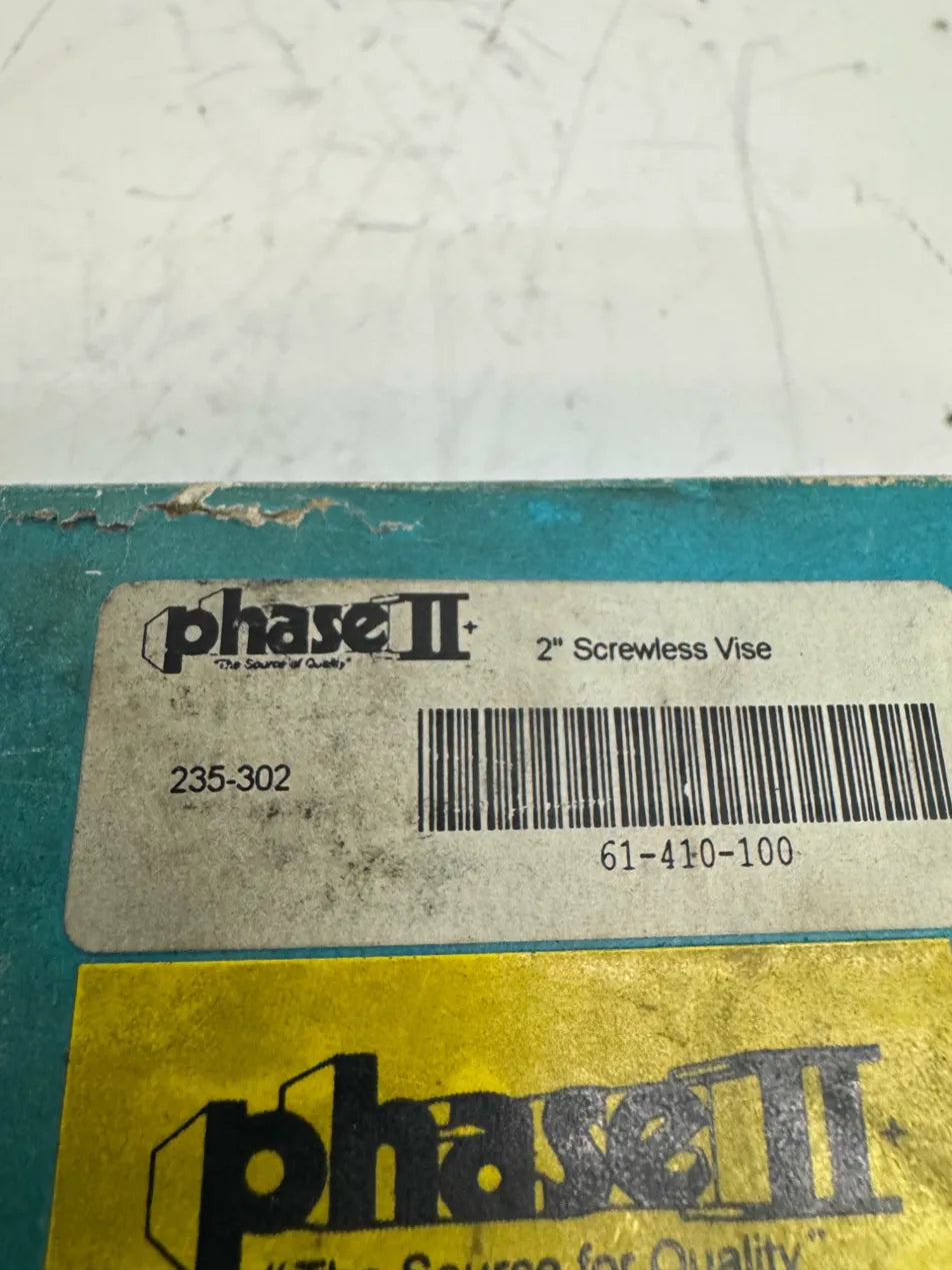 Phase II Precision Screwless Vise 235-302 | 2 in. Jaw Width, 0 to 3.15 in. Jaw Opening