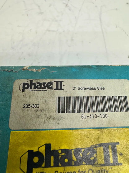 Phase II Precision Screwless Vise 235-302 | 2 in. Jaw Width, 0 to 3.15 in. Jaw Opening