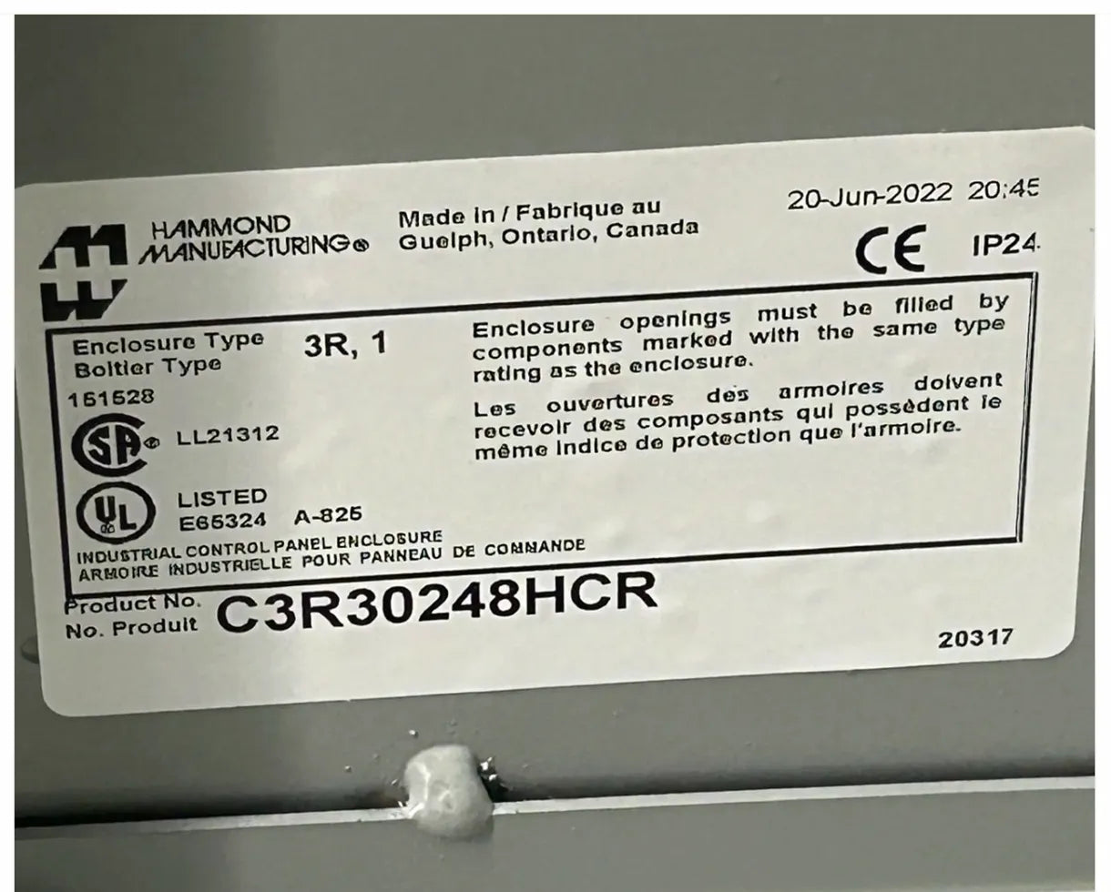 Hammond Manufacturing Steel Enclosure C3R30248HCR