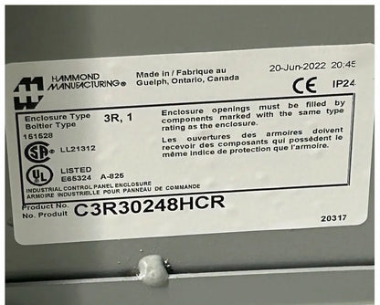 Hammond Manufacturing Steel Enclosure C3R30248HCR