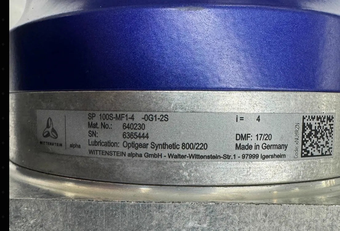 B&R Automation Servo Gearmotor Assembly M02P182290241 - Variable Variable RPM