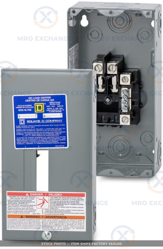 Square D QO2-4L70S Circuit Breaker Load Center 120V / 240V Factory Sealed
