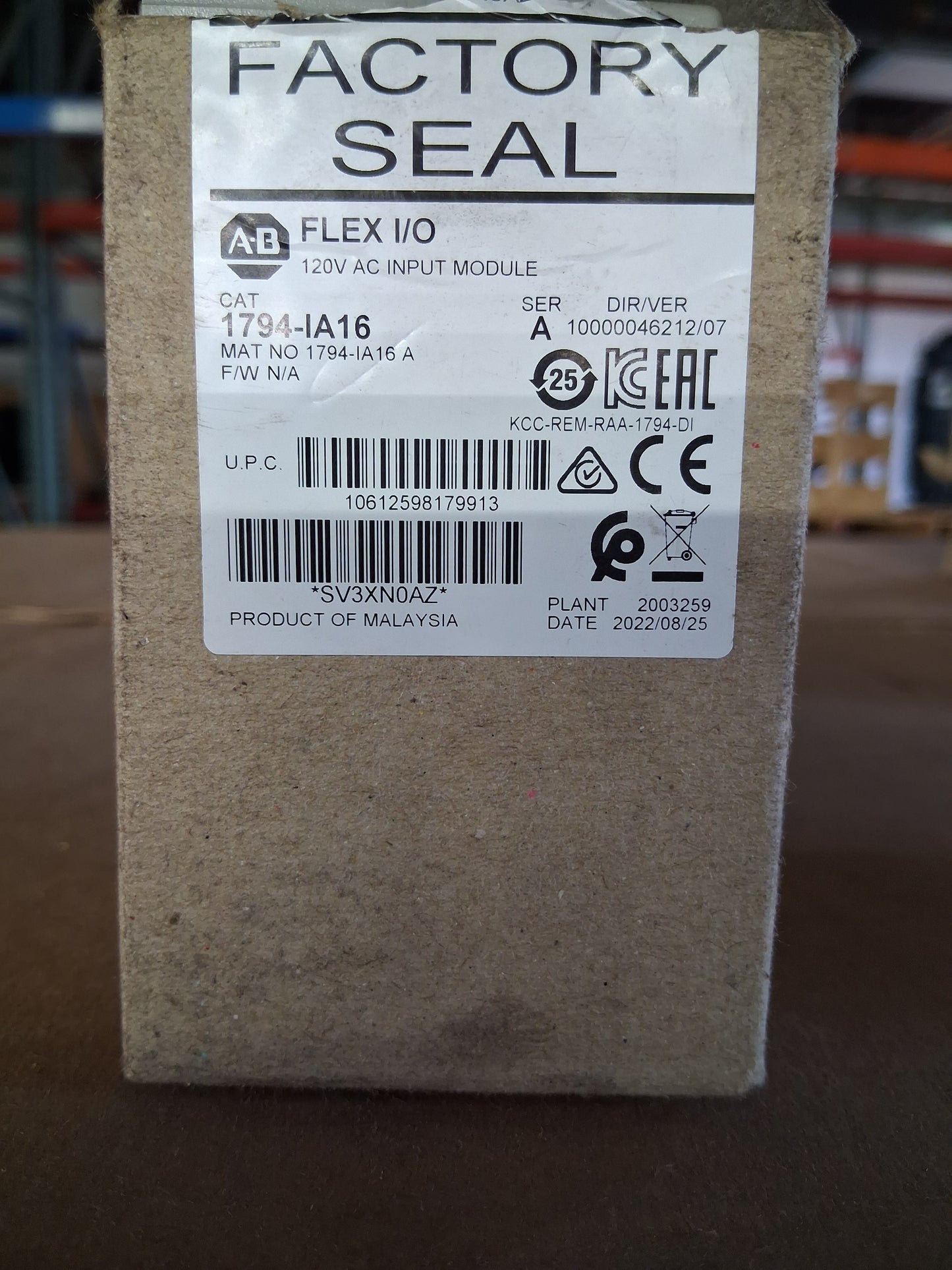 Allen-Bradley Flex I/O Input Module 1794-IA16 120V AC