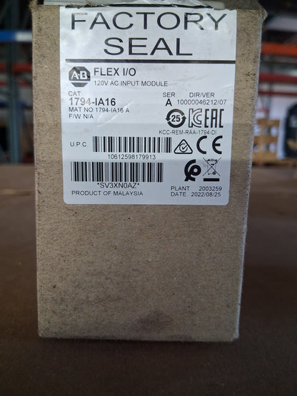 Allen-Bradley Flex I/O Input Module 1794-IA16 120V AC